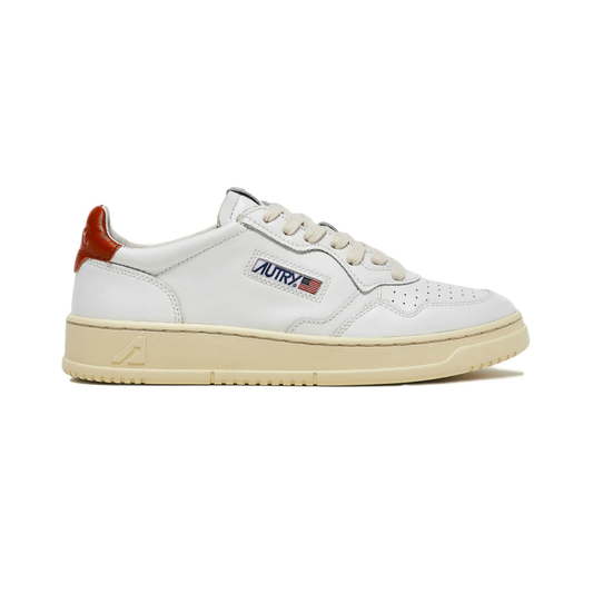 Autry Medalist Leather Low White Rust
