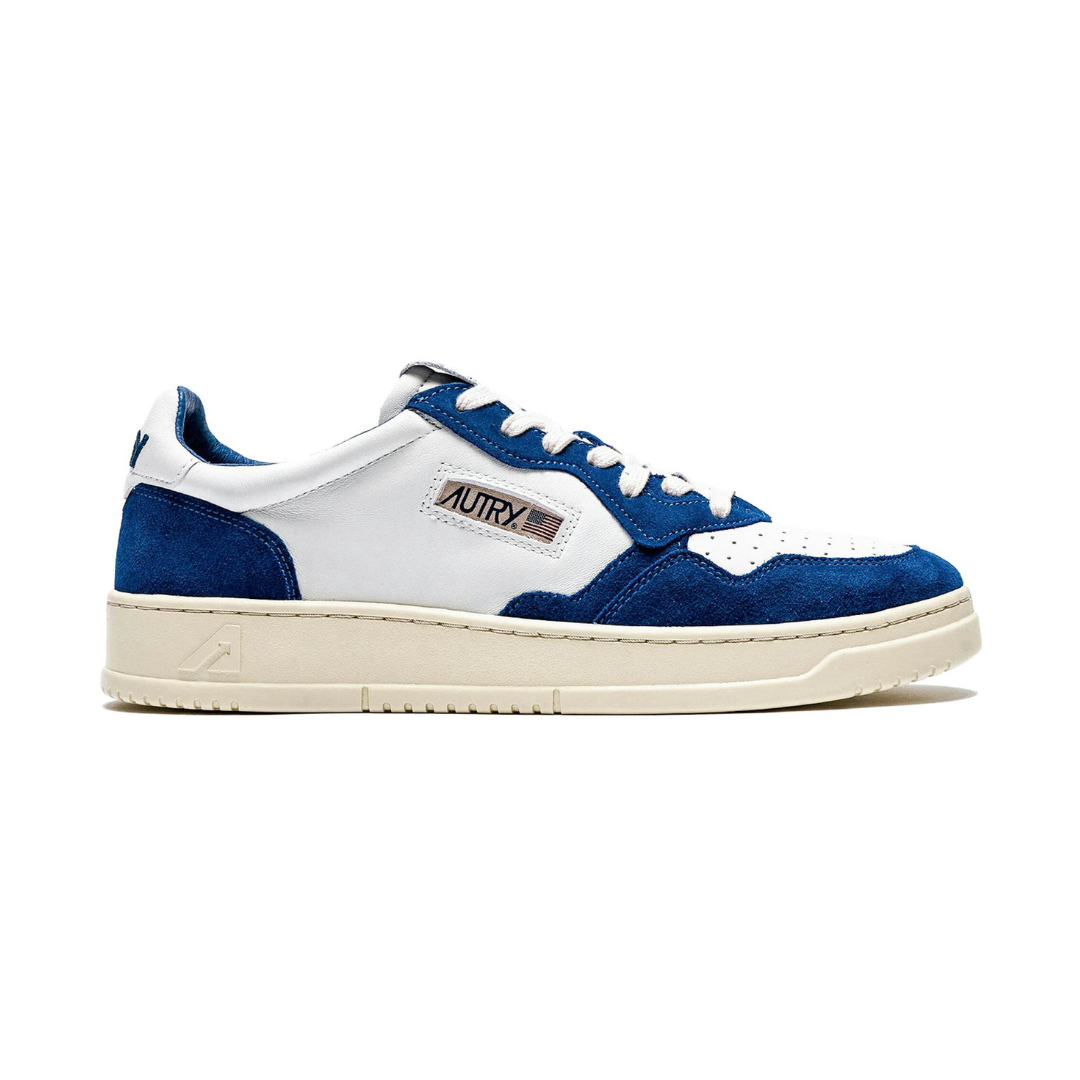 Autry Open Leather Low White Academy Blue