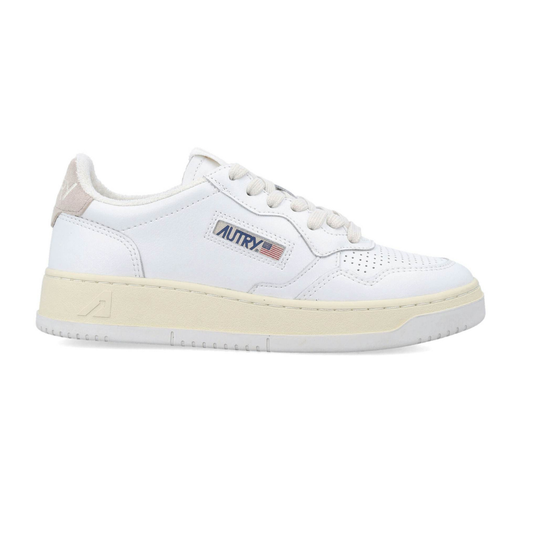 Autry Medalist Leather Low White Ivory