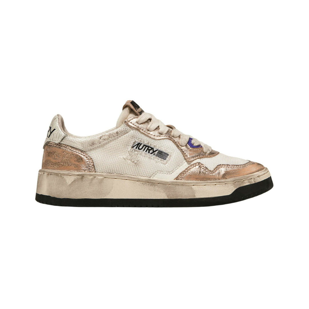 Autry Super Vintage Low White Metallic Pink