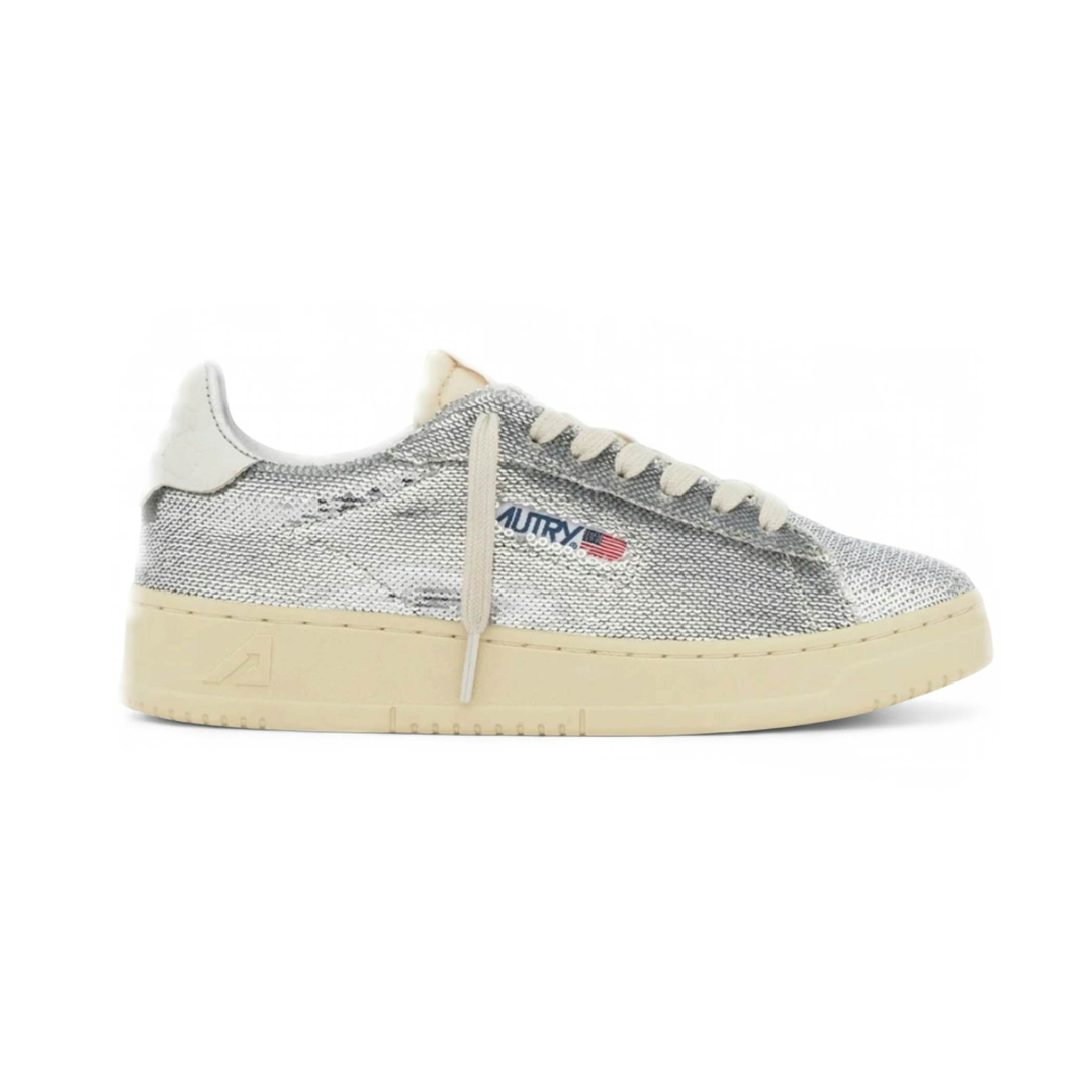 Autry Dallas Low Sparkling Silver White Sequins
