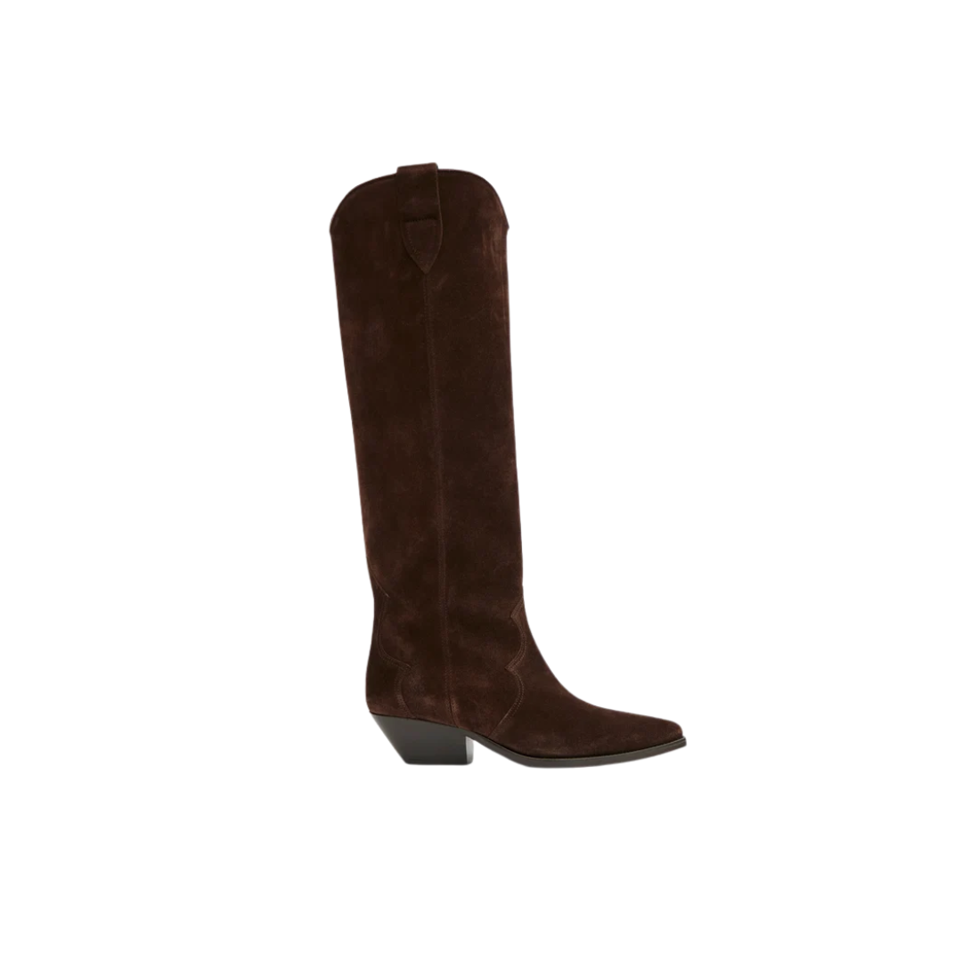Isabel Marant Denvee Boots Smooth Leather Chocolate