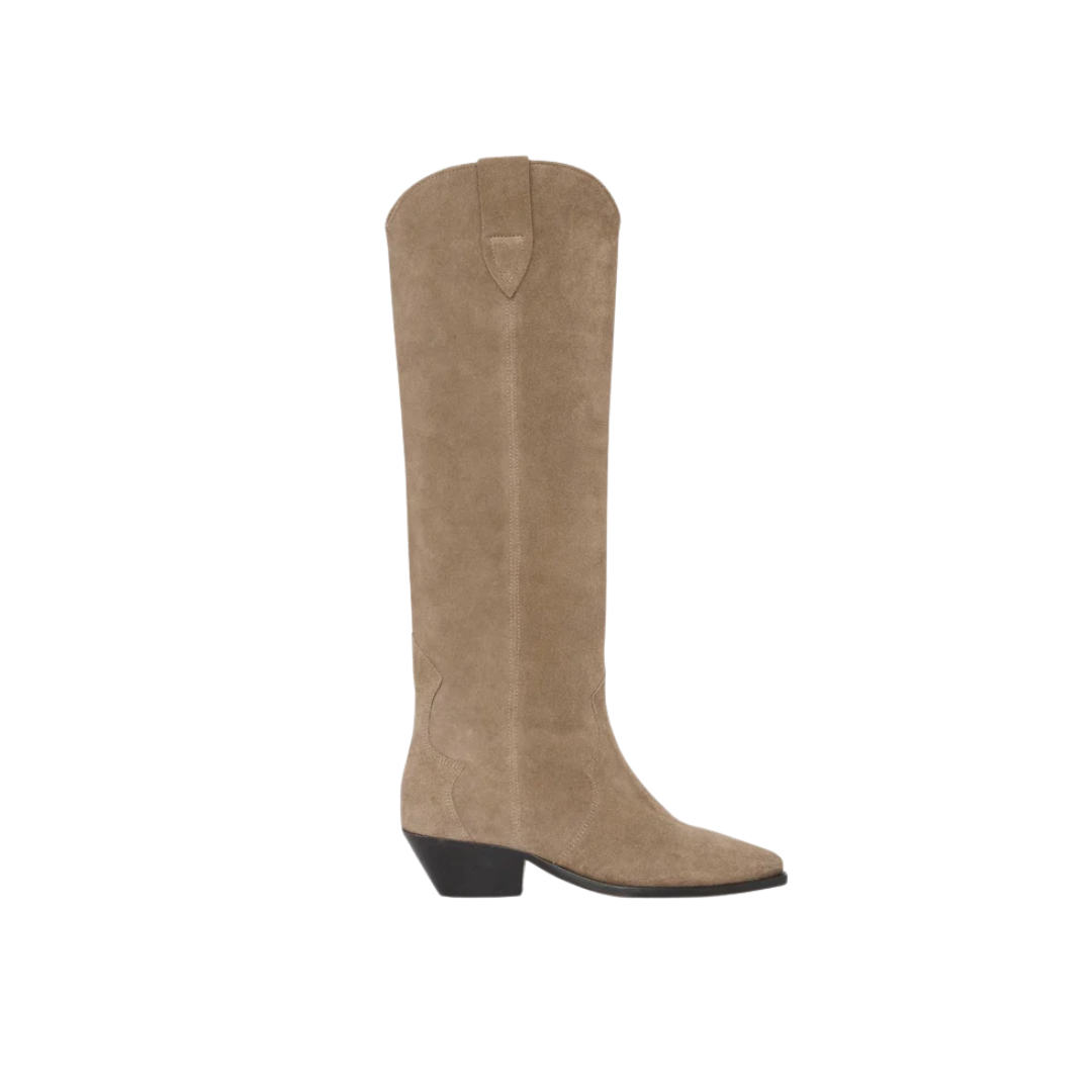 Isabel Marant Denvee Boots Smooth Leather Taupe