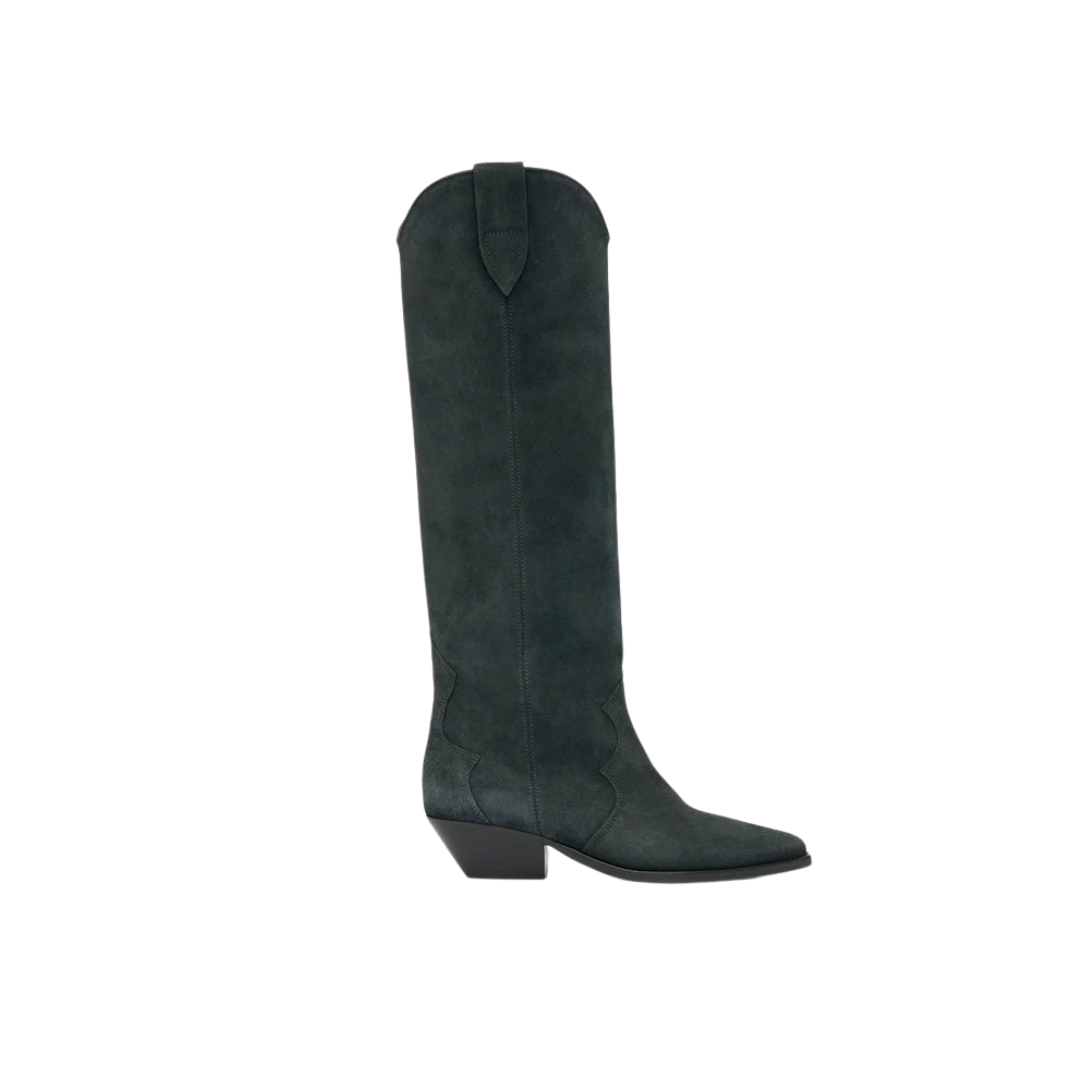 Isabel Marant Denvee Boots Smooth Leather Green