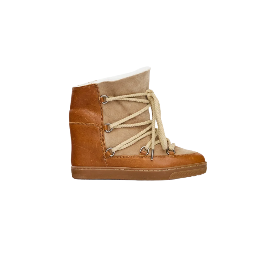 Isabel Marant Nowles Lined Après-Ski Boots Camel