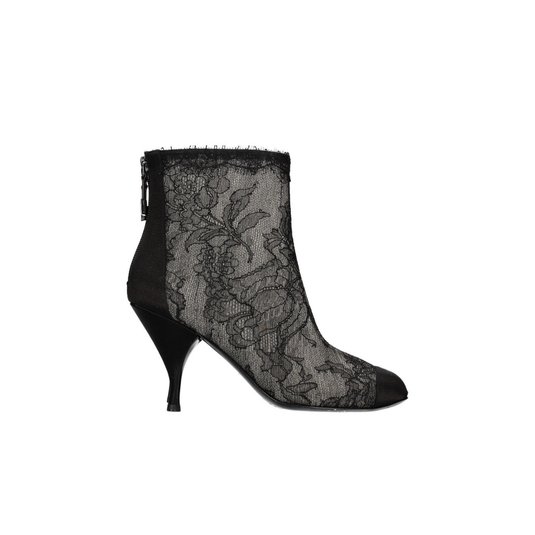Lace Ankle Boots Black