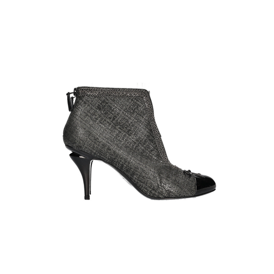 Ankle Boots with Silver with Chain Decor