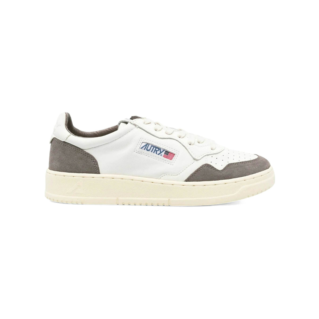 Autry Medalist Leather Low White Morel
