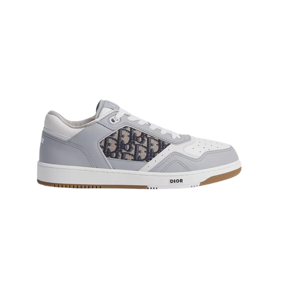 B27 Uptown Low-Top Sneaker Gray White Smooth Calfskin