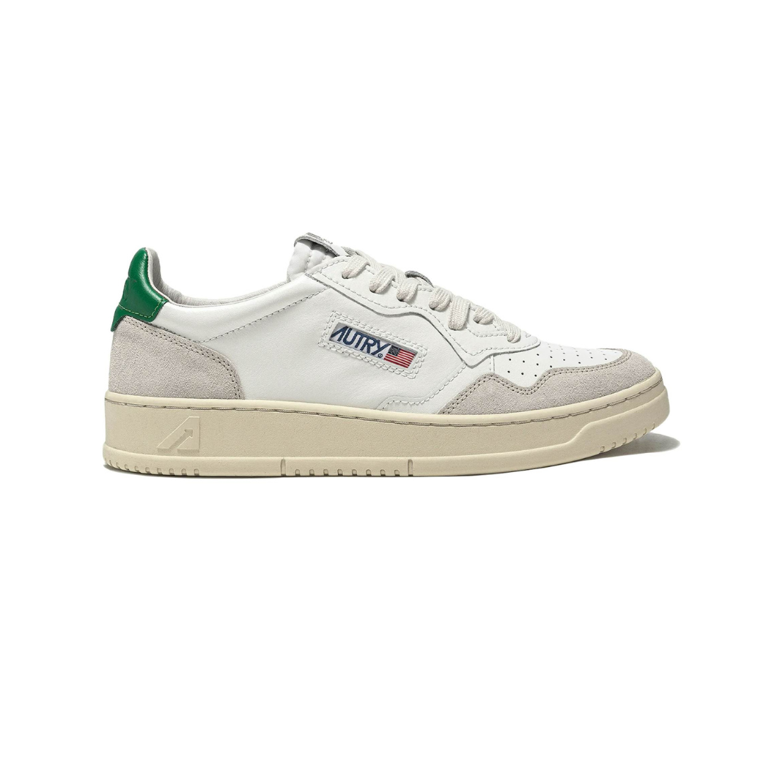 Autry Medalist Leather Low White Amazon Beige