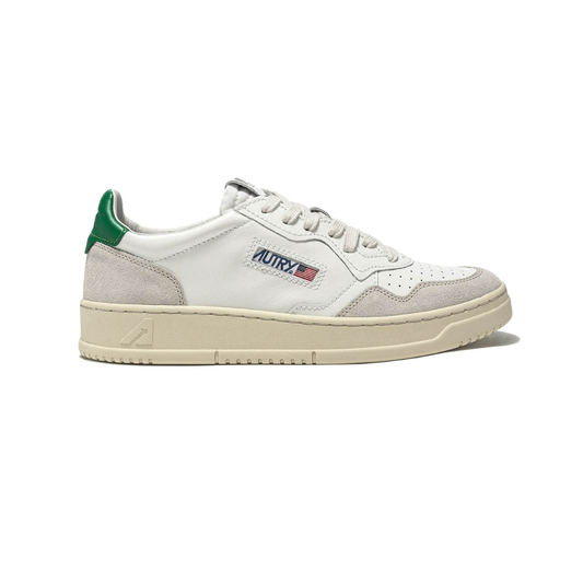 Autry Medalist Leather Low White Amazon Beige