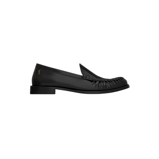 YSL Theobald Loafers Glazed Leather Black