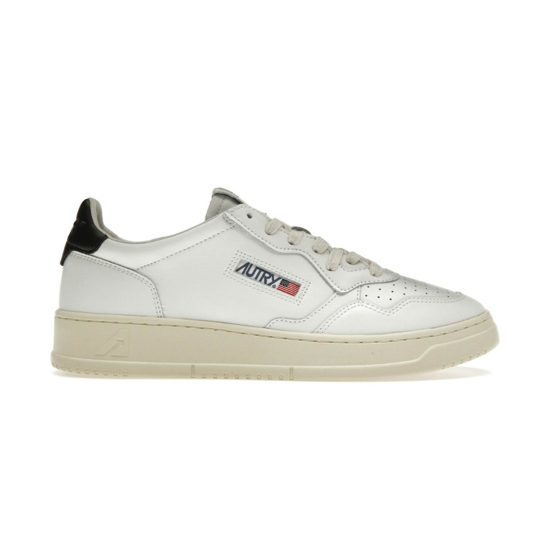 Autry Medalist Leather Low White Black