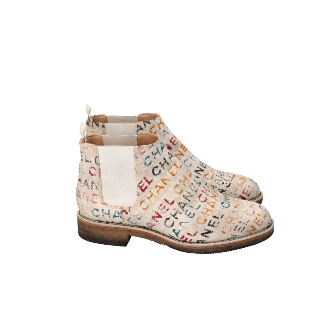 Logo Ankle Boots Off-White