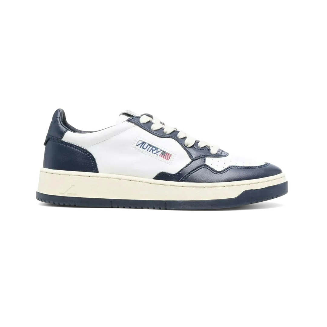 Autry Medalist Leather Low White Blue