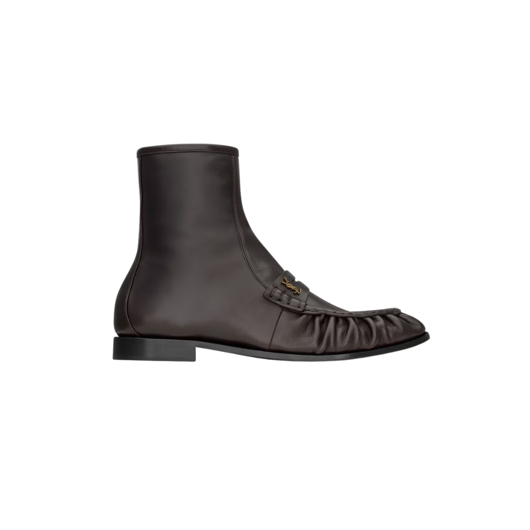 YSL Le Loafer Boots Hagfish Brown