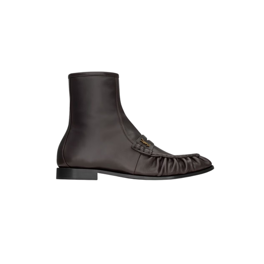 YSL Le Loafer Boots Hagfish Brown