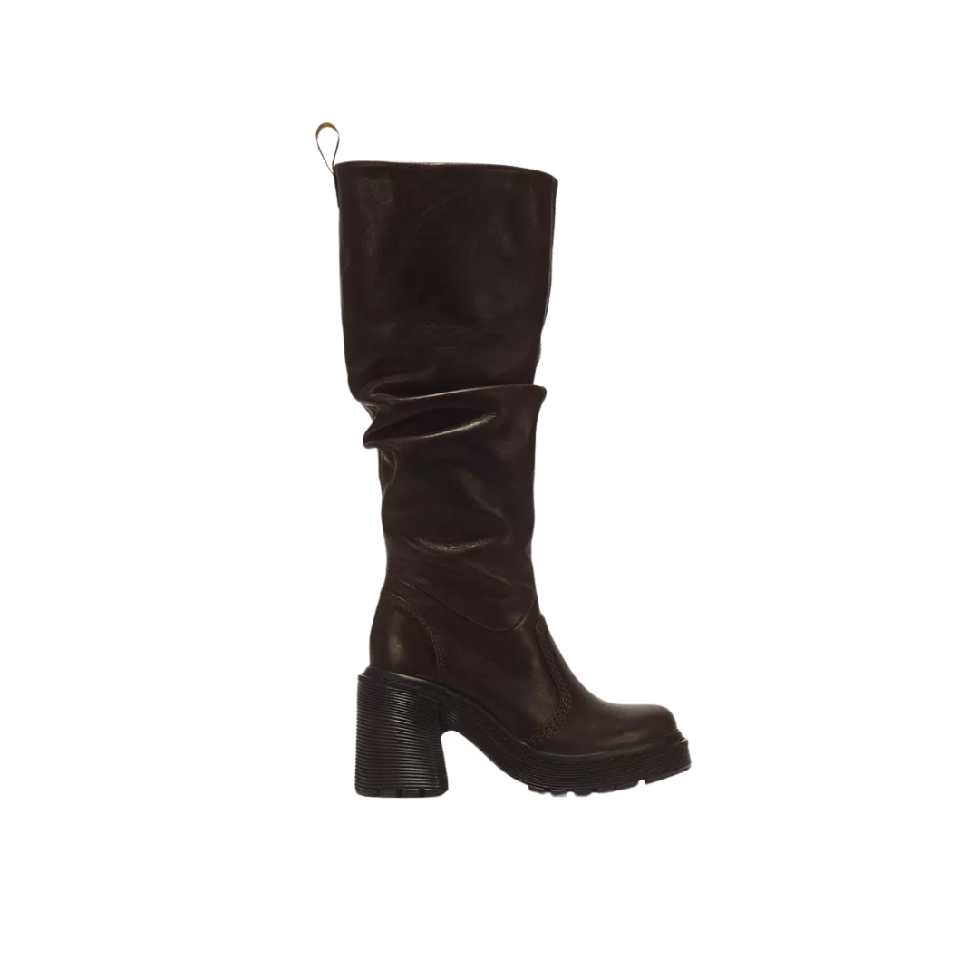DR. MARTENS Kasey Kinsley Leather Knee High Heeled Boots