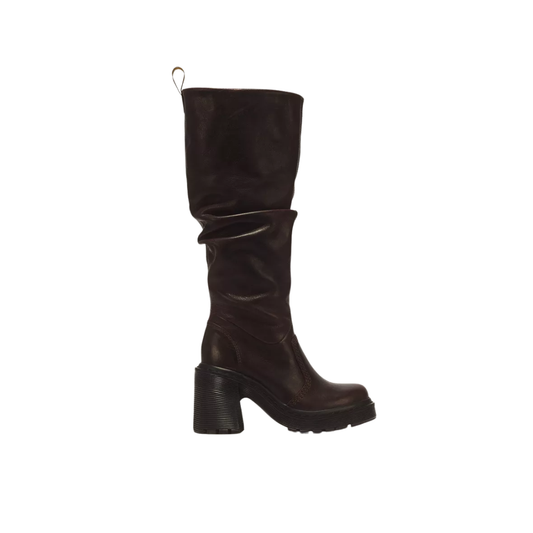 DR. MARTENS Kasey Kinsley Leather Knee High Heeled Boots