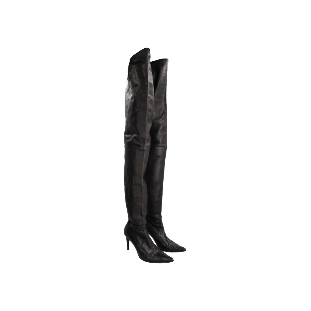 High Boots Leather Black