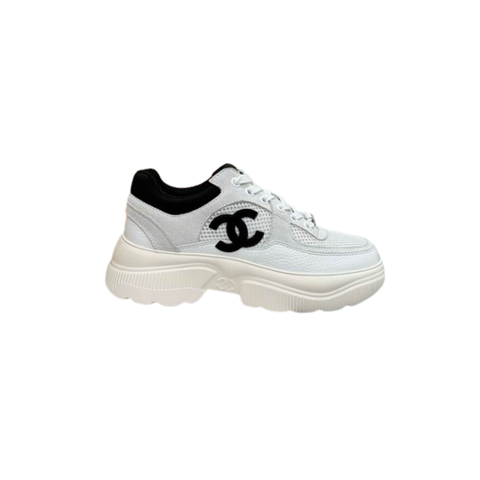 White Chunky Sneakers Black