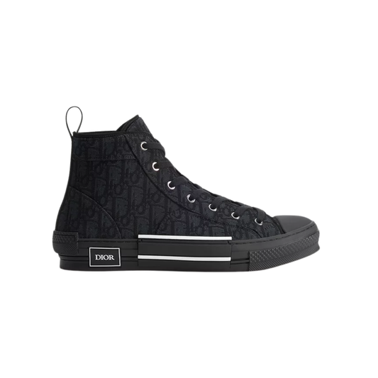 B23 League High-Top Sneaker Black Oblique Jacquard
