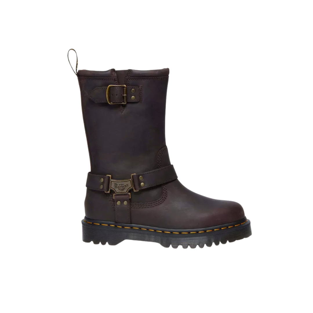 DR. MARTENS Anistone Hi Leather Biker Boots