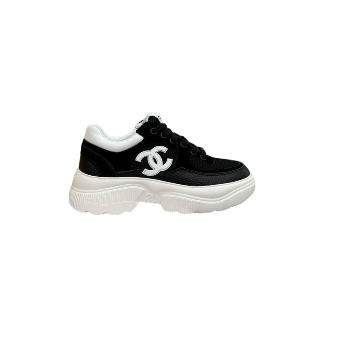 Black Chunky Sneakers White