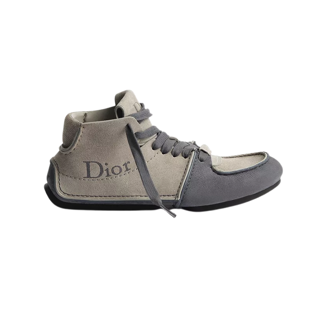 Roadie Lace Up Boot Gray Nubuck and Gray Suede Calfskin