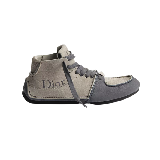 Roadie Lace Up Boot Gray Nubuck and Gray Suede Calfskin