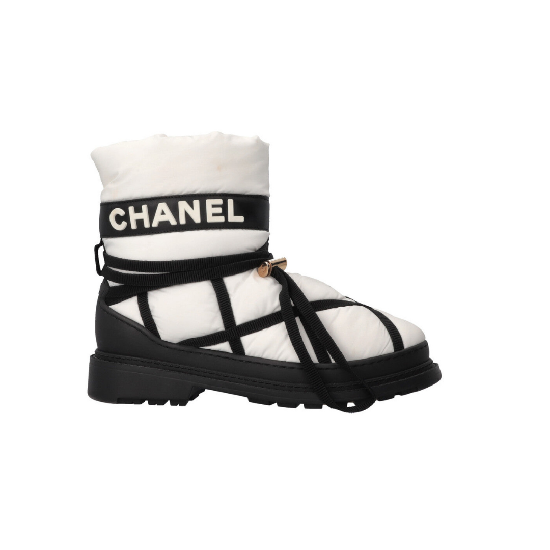 2019 Snow Boots Nylon Black White