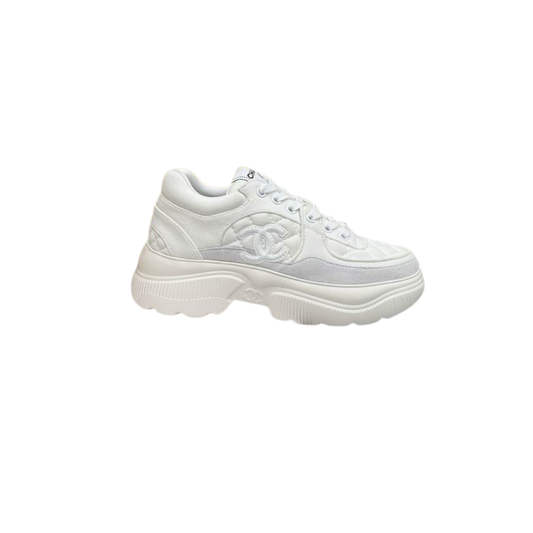White Chunky Designer-Style Sneakers