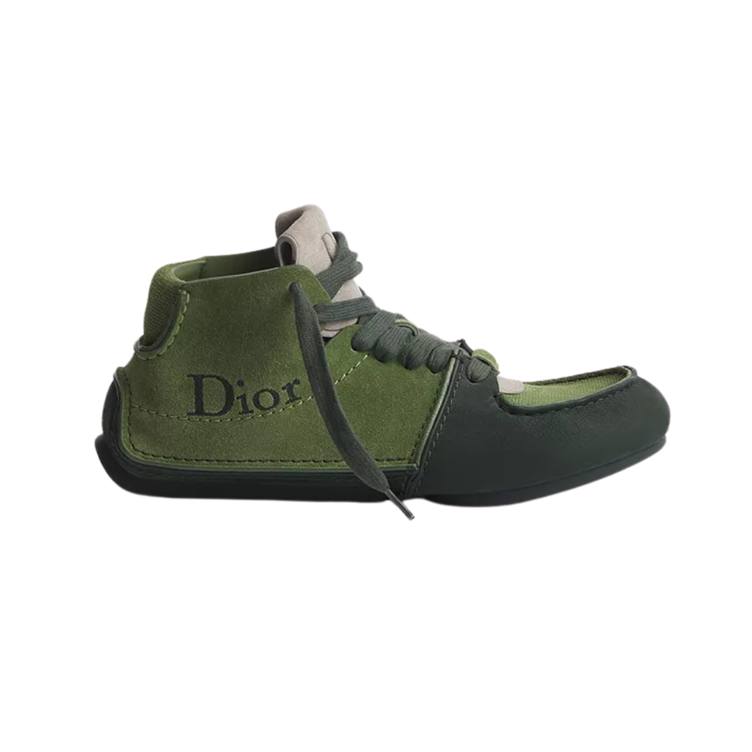 Roadie Lace Up Boot Green Nubuck & Green Suede Calfskin