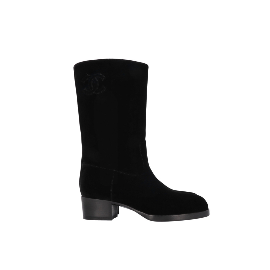 Boots Velvet Black
