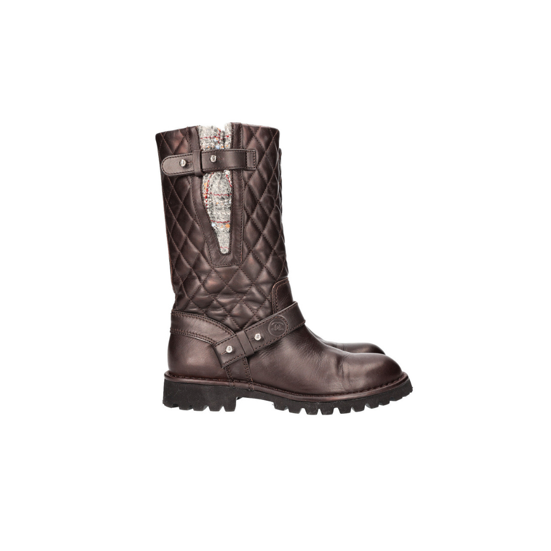 Boots Matelasse Brown