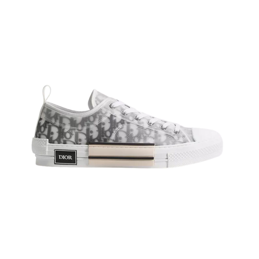 B23 League Low-Top Sneaker White Black Oblique Canvas