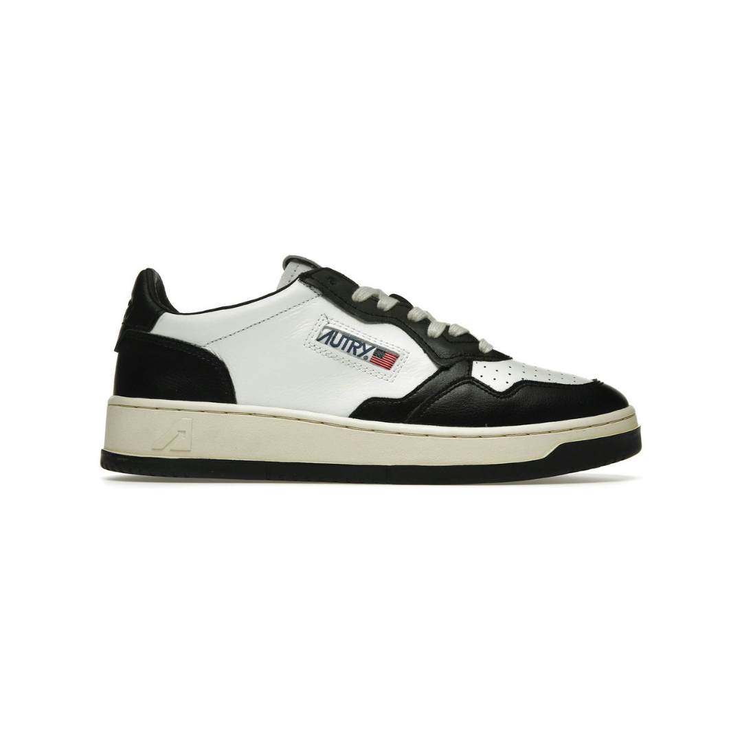Autry Medalist Leather Low Black White