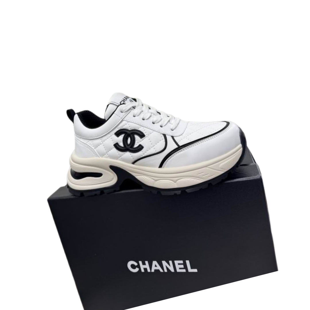 White Black Chunky Sneakers