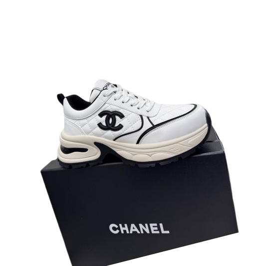 White Black Chunky Sneakers