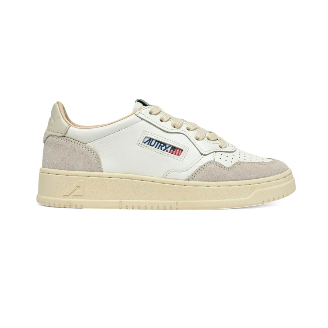 Autry Medalist Leather Low White Pelican