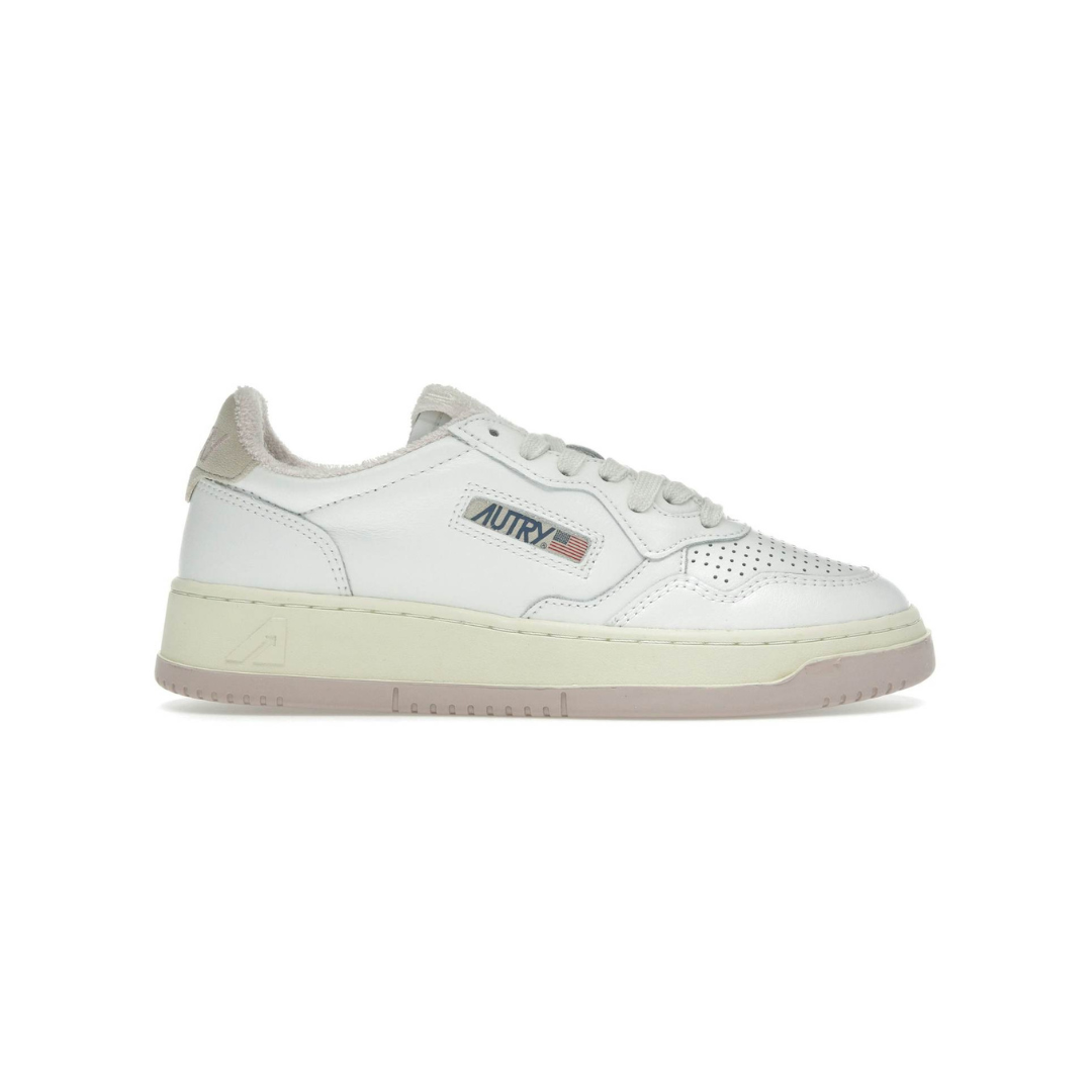 Autry Medalist Leather Low White Powder Pink