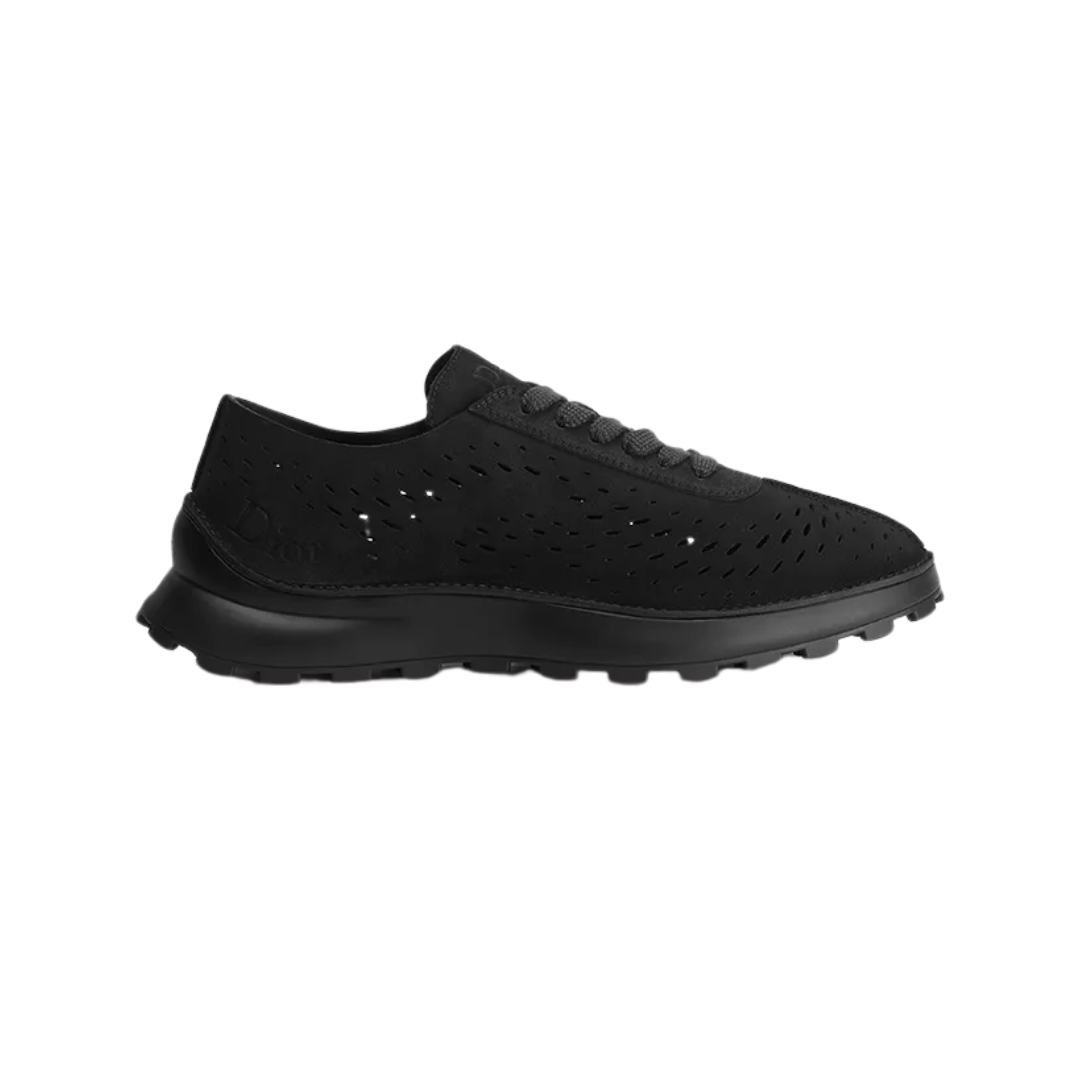 Squash Sneaker Black Suede Calfskin