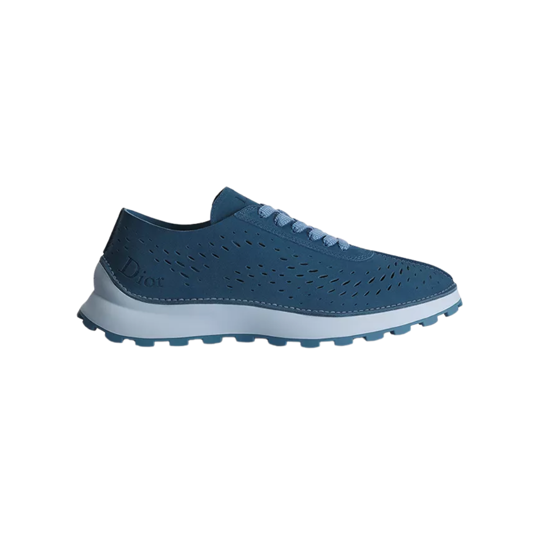 Squash Sneaker Blue Suede Calfskin
