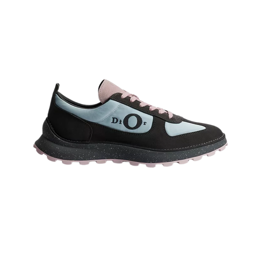 Squash Sneaker Gray Pink Suede Calfskin Light Blue Technical Fabric
