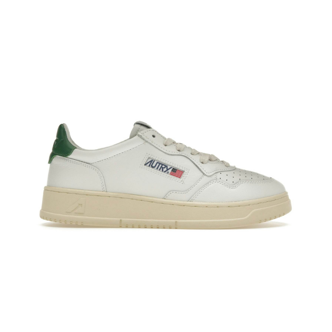 Autry Medalist Leather Low White Green
