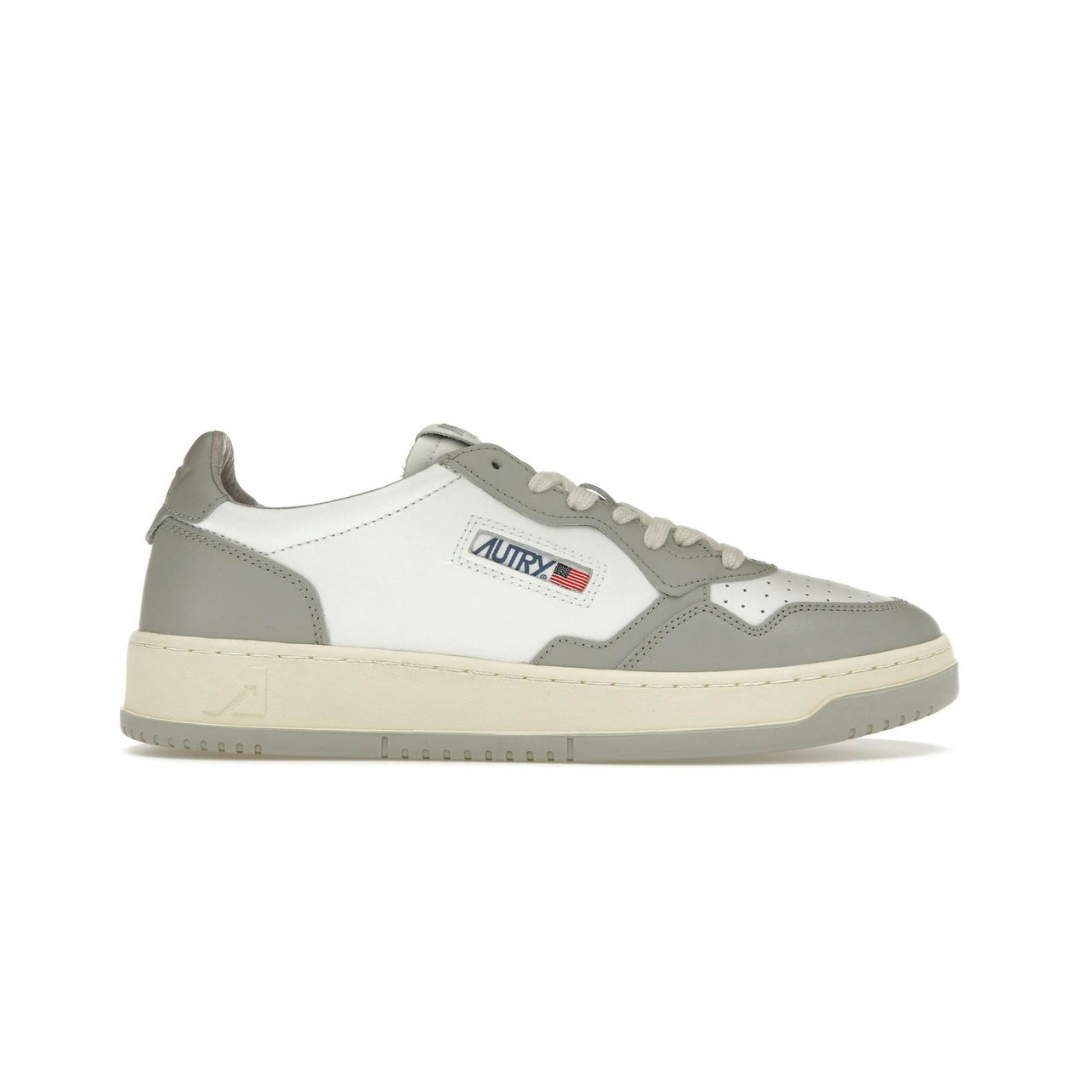Autry Medalist Leather Low Grey White
