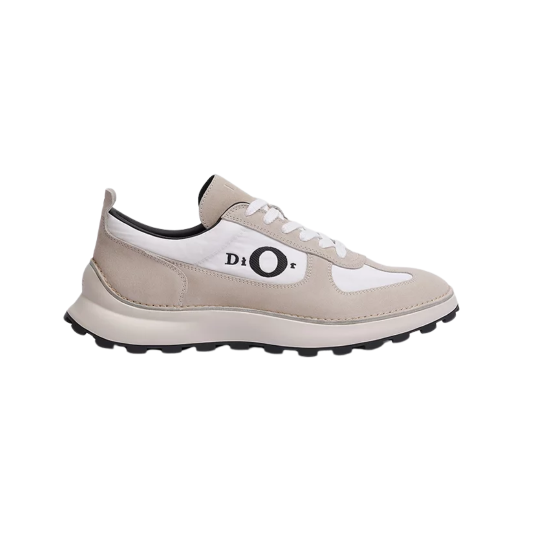 Squash Sneaker Gray Suede Calfskin White Technical Fabric