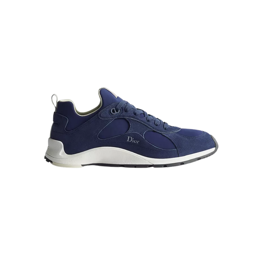 Mile Sneaker Blue Suede Calfskin Blue Green Neoprene