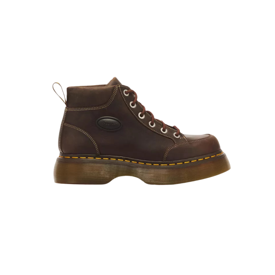 DR. MARTENS Buzz 6 Eye Boot Crazy Horse Leather Lace Boots
