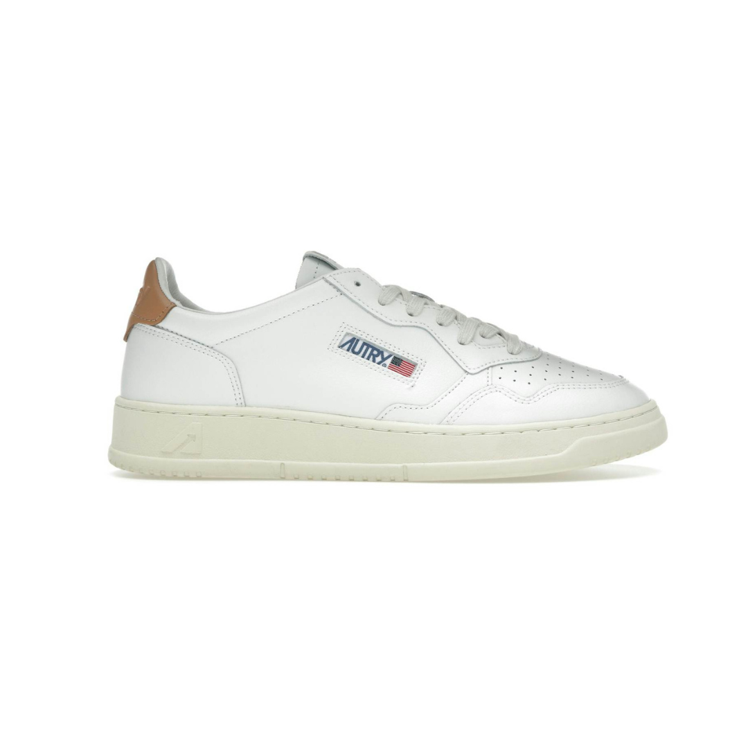 Autry Medalist Leather Low White Sandstorm